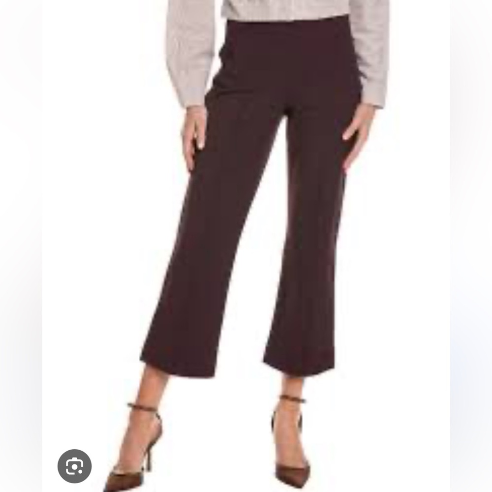 Vince Midrise PinTuck Cropped Flair Pant in Deep Plum(NWOT)
